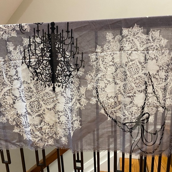 Grey, black, and cream scarf/shawl - Picture 1 of 4